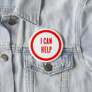 I CAN HELP! Buttons For Volunteers, Business