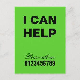 I can help Neighbourhood Assistance SOS Postcard