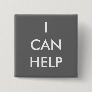 I Can Help  Volunteer Button Charity Events