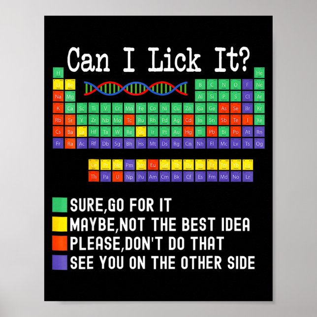 I Can Lick It Periodic Table Poster (Front)