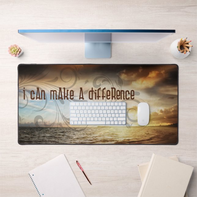"I can make a difference" Motivation Affirmation Desk Mat (Office 1)