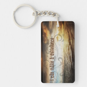 "I can make a difference" Motivation Affirmation Key Ring