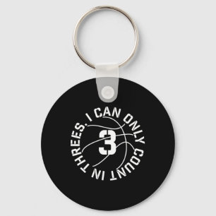 I Can Only Count In 3s Bysketbyll 3 Point Shot Key Ring