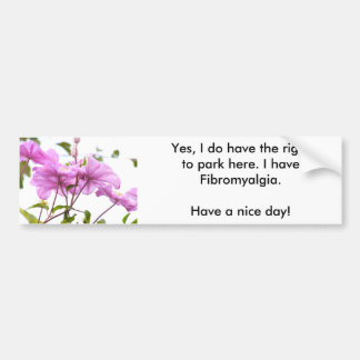 I CAN park here bumper sticker