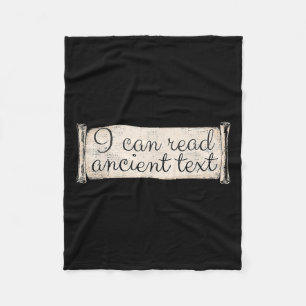 I Can Read Ancient Text Funny Cursive Writing Hand Fleece Blanket
