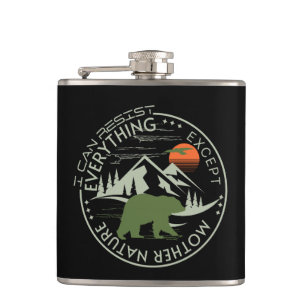 I Can Resist Everything Except Inspirational Quote Hip Flask