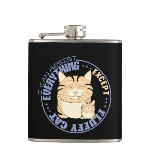 I Can Resist Everything Except Inspirational Quote Hip Flask