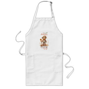 I Can Smell Autumn – Rustic Scarecrow & Sunflower Long Apron