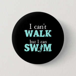 I Can Swim 6 Cm Round Badge