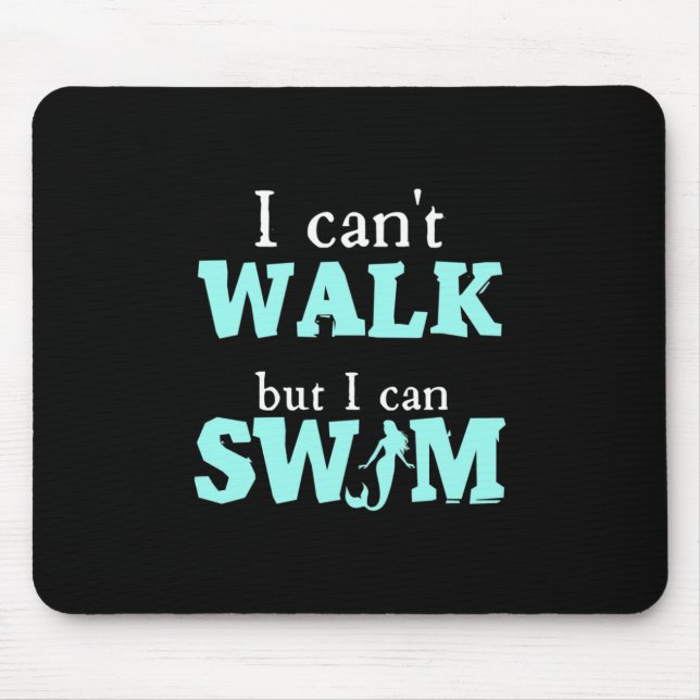 I Can Swim Mouse Pad (Front)