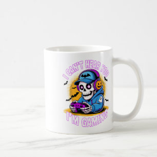 I Can’t Hear You I’m Gaming Spooky Skeleton Hallow Coffee Mug