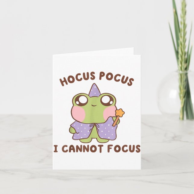I Cannot Focus Funny Adhd Sitive Frog  Card (Front)