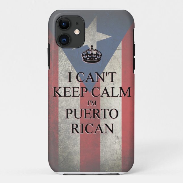 I cannot keep calm i'm puerto rican flag iPhone 5 Case-Mate iPhone Case (Back)
