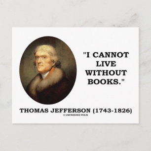 I Cannot Live Without Books Postcard