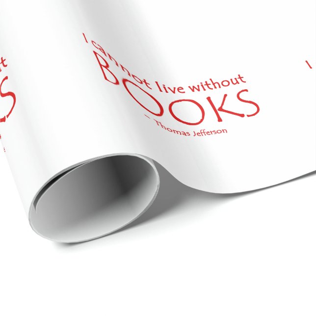 I Cannot Live Without Books Wrapping Paper (Roll Corner)