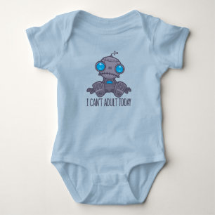 I Can't Adult Today Sad Robot Baby Bodysuit