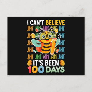 I Can't Believe It's Been 100 Days of School Bee Postcard