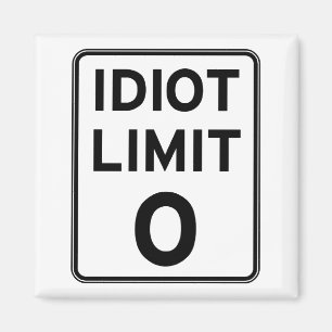 I can't deal with any more idiots magnet