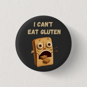 I Can't Eat Gluten 3 Cm Round Badge