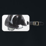 I Can't Even Right Meow Luggage Tag<br><div class="desc">Introducing Binx... This humorous image features a black-and-white tuxedo cat curled up with one paw dramatically covering his face, as if he has completely given up on the day. With his head tucked down and eyes hidden, the cat looks adorably fed up—like he just heard the most ridiculous thing imaginable...</div>