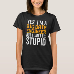 I Can't Fix Stupid - Funny Big Data Engineer Premi T-Shirt