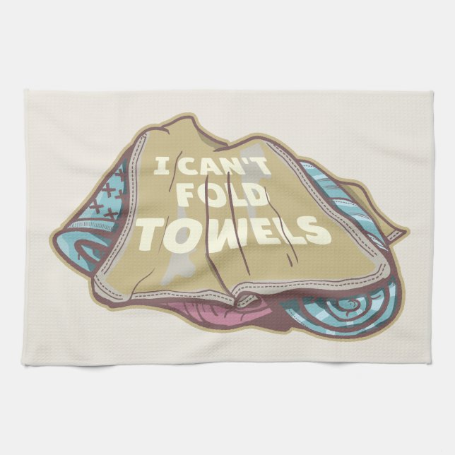 I can't fold towels funny laundry day (Horizontal)