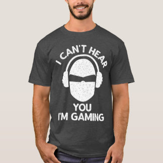 I Cant Hear You Im Gaming Vintage Gamer Headset Gi T-Shirt