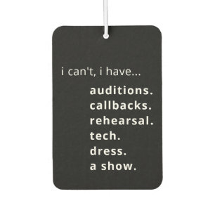 I can't, I have... Car Air Freshener
