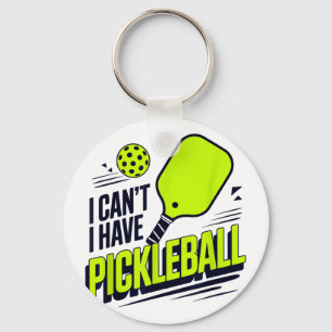 I cant i have pickleball retro court quote key ring
