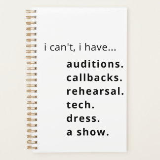 I can't, I have... planner