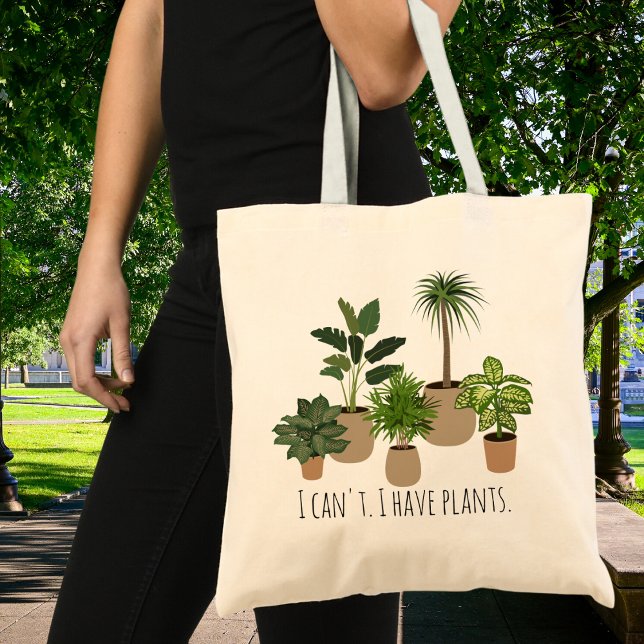 I Can't, I have Plants Funny Plants Lover Tote Bag (Creator Uploaded)