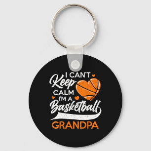 I Can't Keep Calm I'm A Bysketbyll Grandpa Key Ring