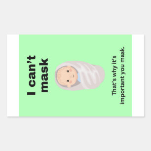 I can't mask set of large paper stickers