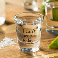 I Can't People Today Minimal Simple Black Quote