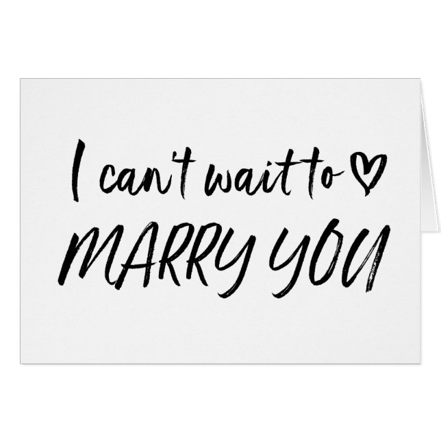 I Can't Wait to Marry You Wedding Card (Front Horizontal)
