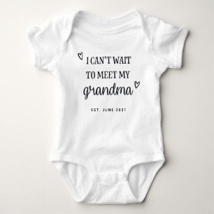 I can't wait to meet my grandma baby bodysuit