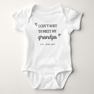 I can't wait to meet my grandpa baby bodysuit
