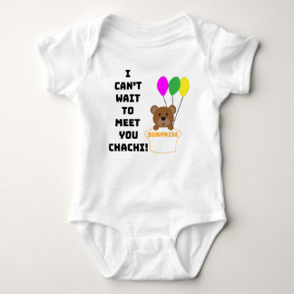 I CAN'T WAIT TO MEET YOU CHACHI BABY ANNOUNCEMENT  BABY BODYSUIT