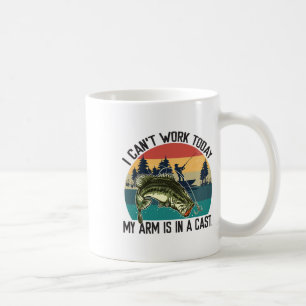 I Can't Work Today Fishy Fisherman Funny Fishing L Coffee Mug