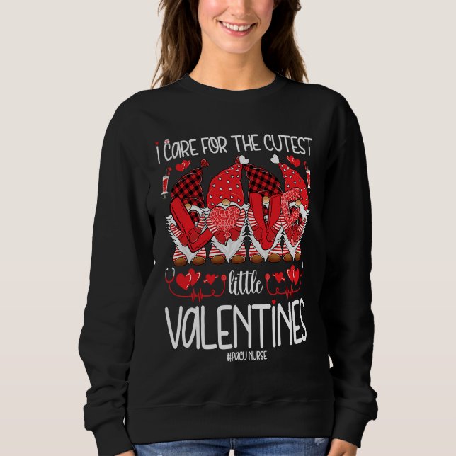 I Care For The Cutest Little Valentines Gnomes PAC Sweatshirt (Front)