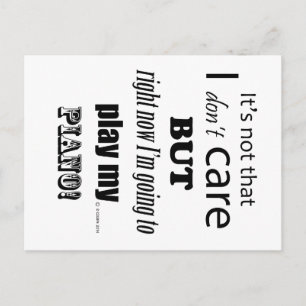 I Care Piano Postcard