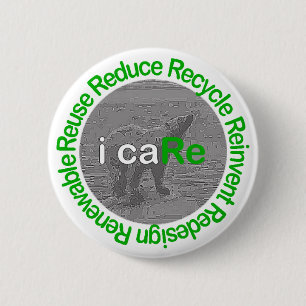i caRe Polar Bear 6 Cm Round Badge