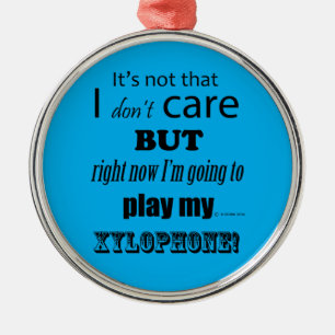 I Care Xylophone Metal Ornament