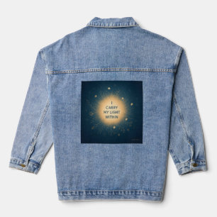 I Carry My Light Within – Spiritual Glow Affirmati Denim Jacket