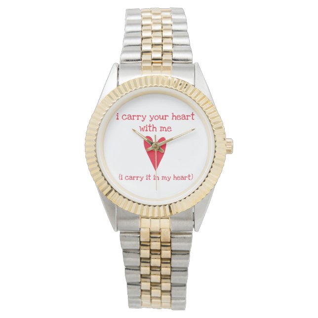 i carry your heart with me | Poem by E.E. Cummings Watch (Front)