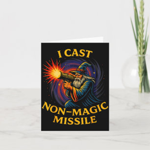 I Cast Non-magic Missile Funny Wizard Parody Meme  Card