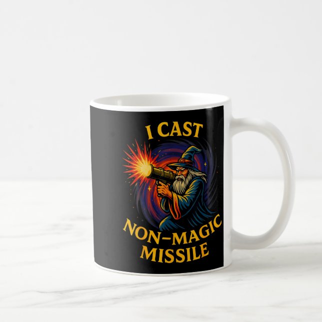 I Cast Non-magic Missile Funny Wizard Parody Meme  Coffee Mug (Right)