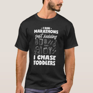 I Chase Toddlers  Classic Triathlete Run A Maratho T-Shirt