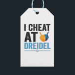 I Cheat at Dreidel Funny Jewish Game Holiday Gift Tags<br><div class="desc">chanukah, menorah, hanukkah, dreidel, jewish, Chrismukkah, holiday, latkes, christmas, </div>
