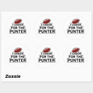I Cheer for the Punter  Classic Round Sticker